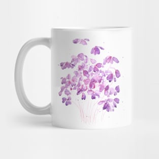 purple clover leaf  watercolor arts 2021 Mug